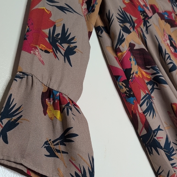 Umgee babydoll Boho Floral Style Tunic Mini Dress size M - Picture 6 of 10